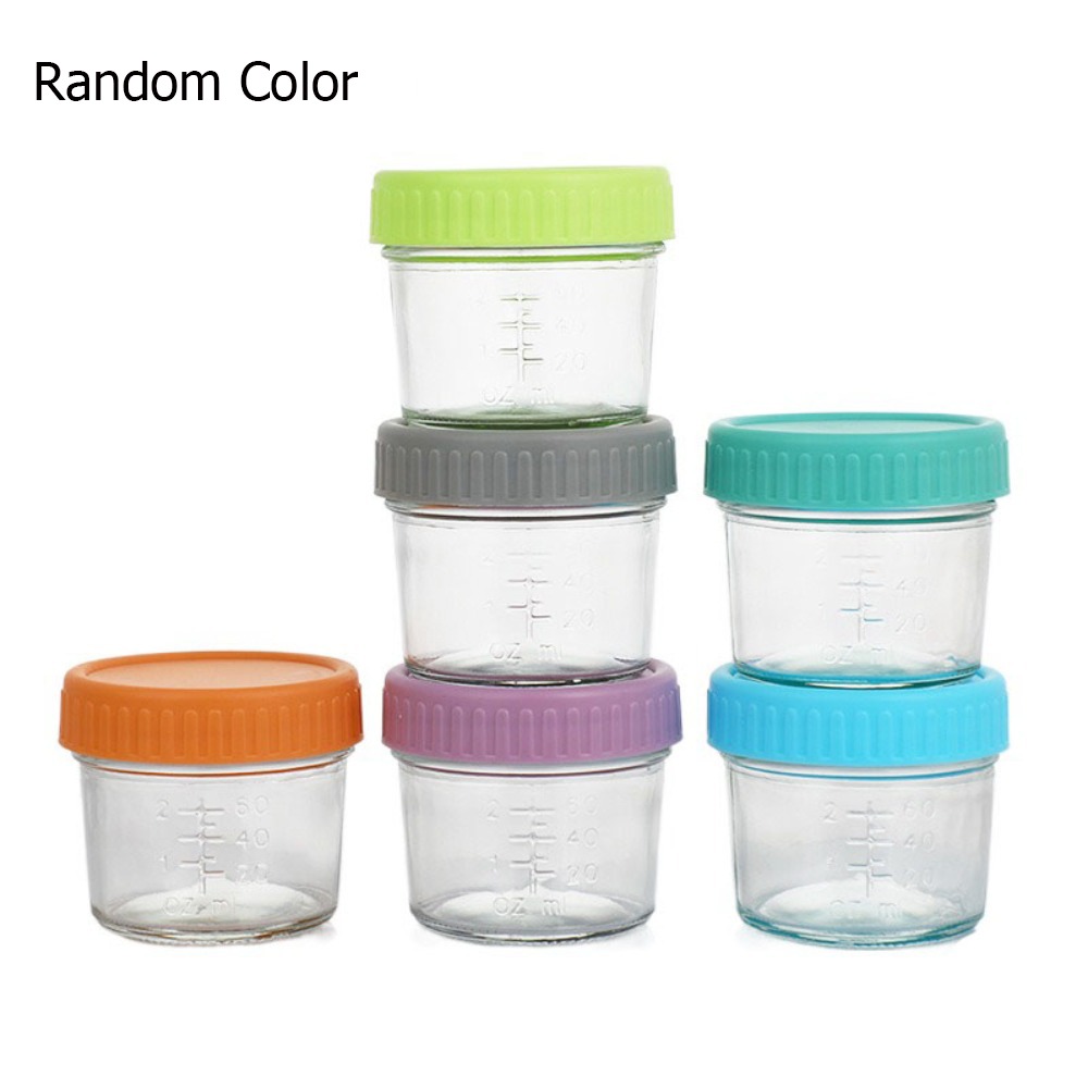 Baby Food Jar - 6pcs Multipurpose Glass Baby Food Jar