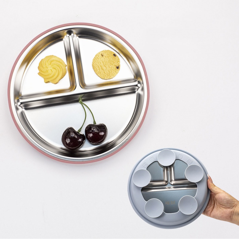 Plate Suction Toddler - 2pcs BPA Free Stainless Steel Baby