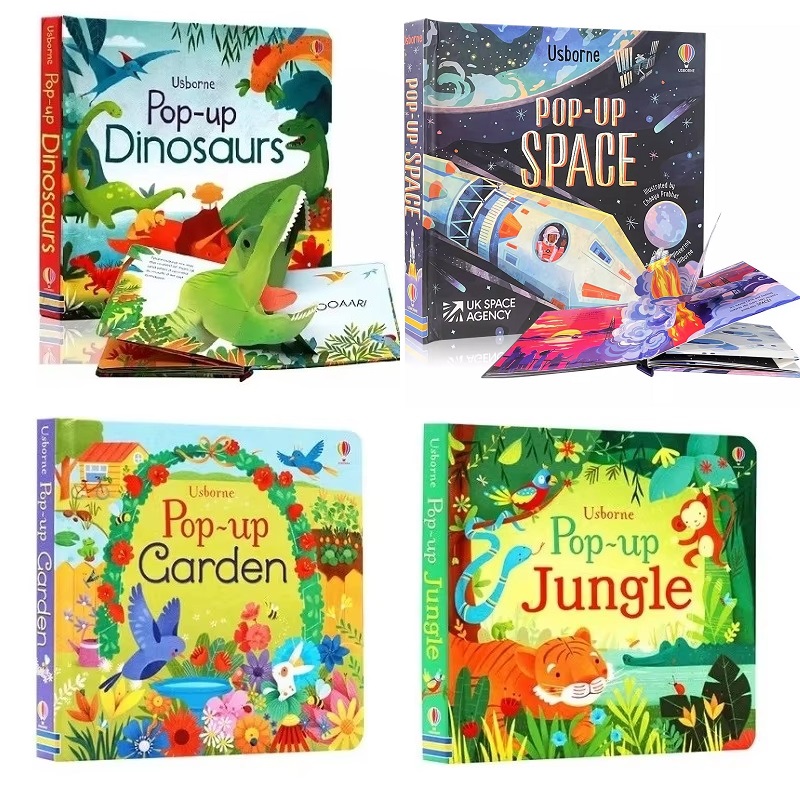 Baby Food Book - Usborne Pop Up Dinosaurs/Jungle/Garden 3D Flap