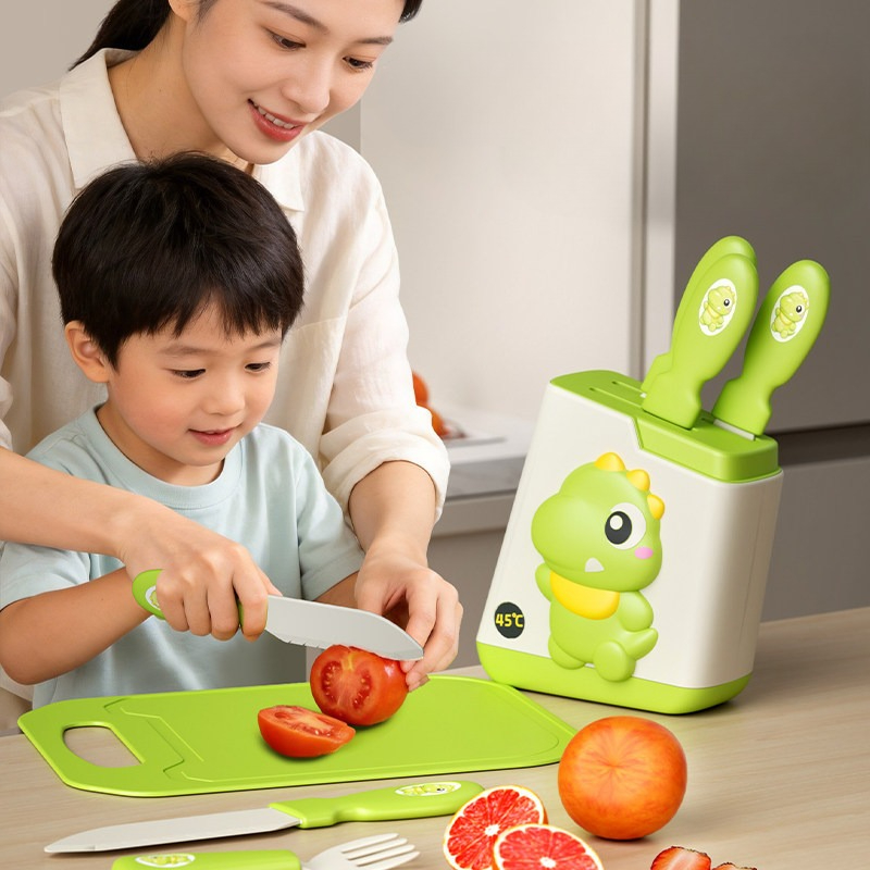 Baby Food Knife Set - Children Kitchen Toy Set Featuring Realistic