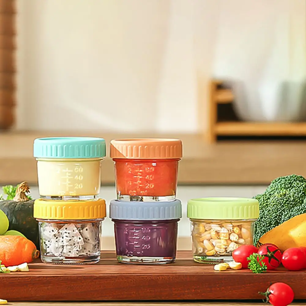 6pcs Multipurpose Glass Baby F - Baby Food Glass Jars ulasan dan harga