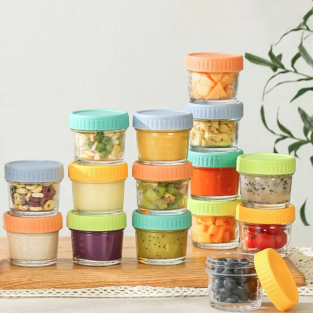 6pcs Multipurpose Glass Baby F - Baby Food Glass Jars ulasan dan harga