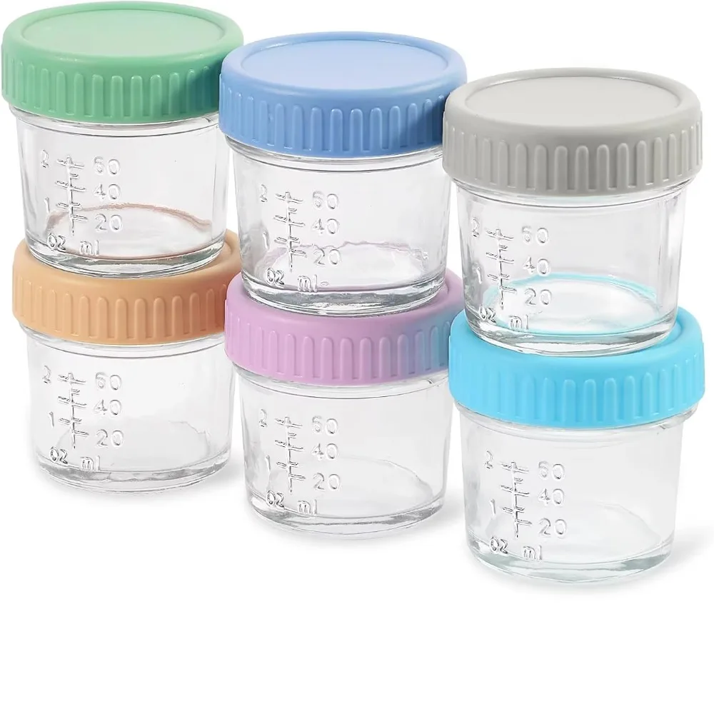 6pcs Multipurpose Glass Baby F - Baby Food Glass Jars ulasan dan harga