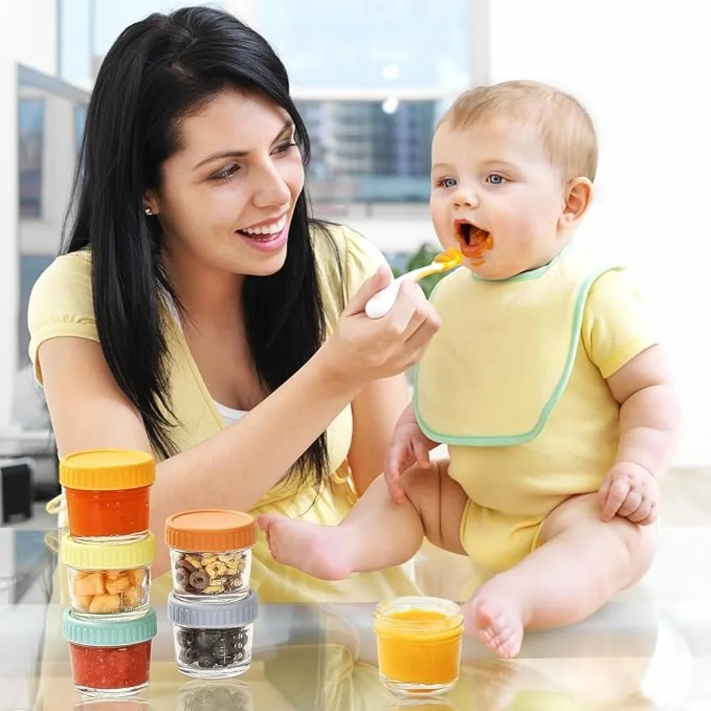 6pcs Multipurpose Glass Baby F - Baby Food Glass Jars ulasan dan harga