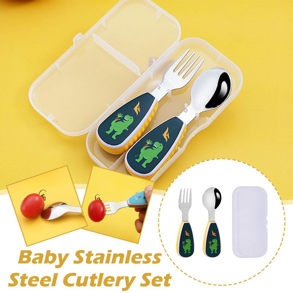2pcs Cute Tableware Food Train - Baby Food Knife Set ulasan dan harga