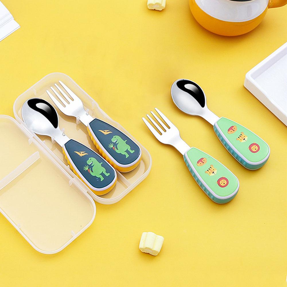 2pcs Cute Tableware Food Train - Baby Food Knife Set ulasan dan harga