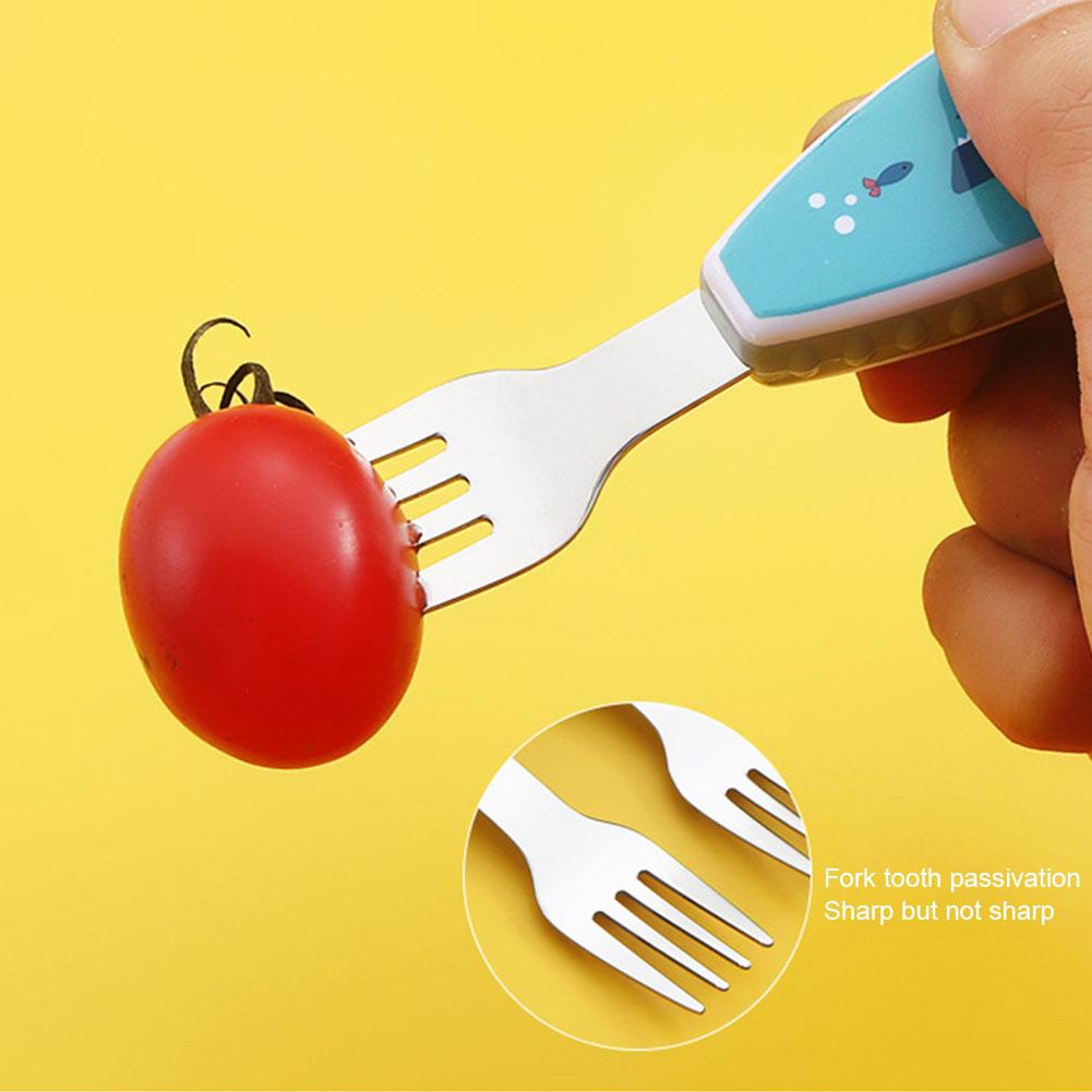 2pcs Cute Tableware Food Train - Baby Food Knife Set ulasan dan harga