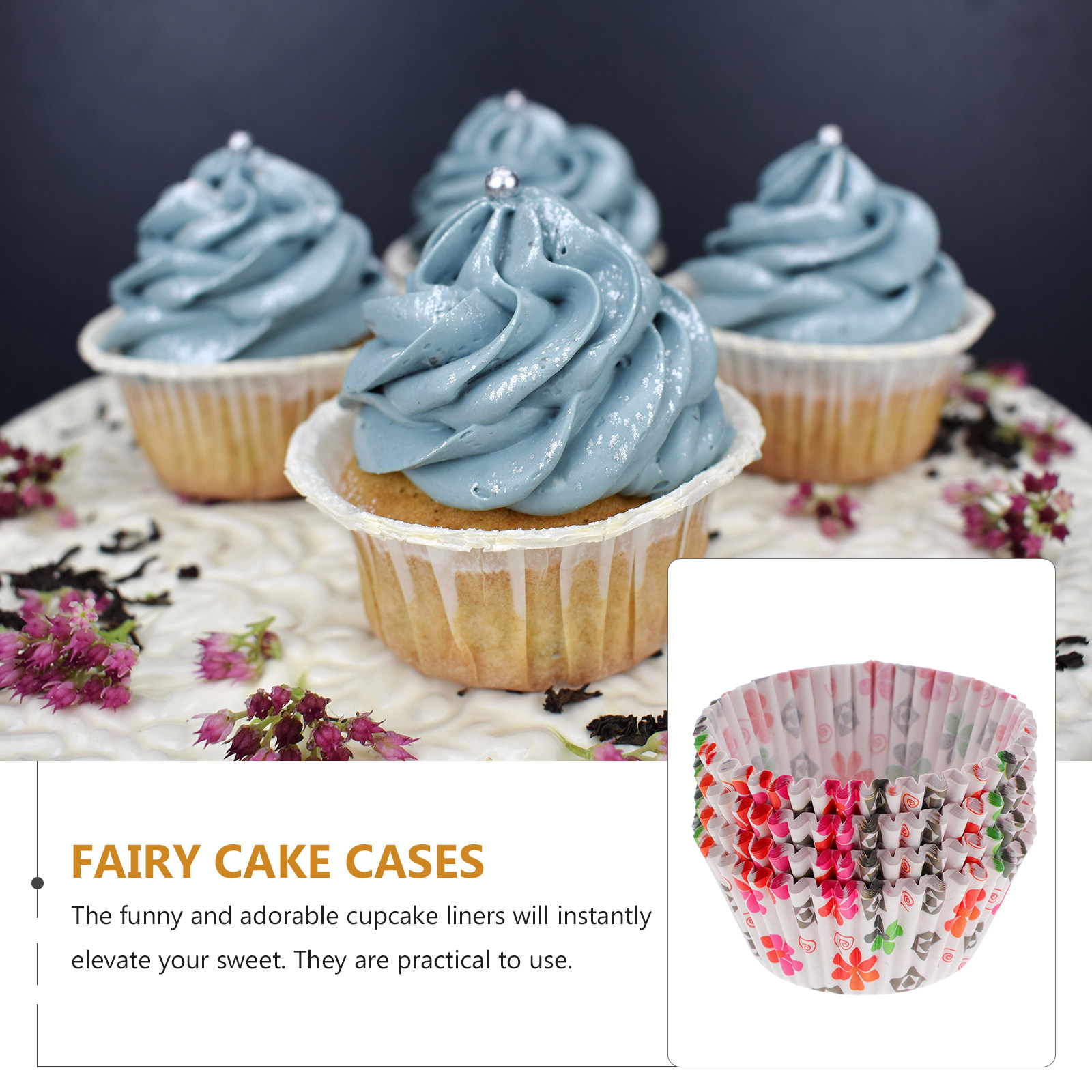 200Pcs Paper Baking Cups Rainb - Baby Food Usa ulasan dan harga