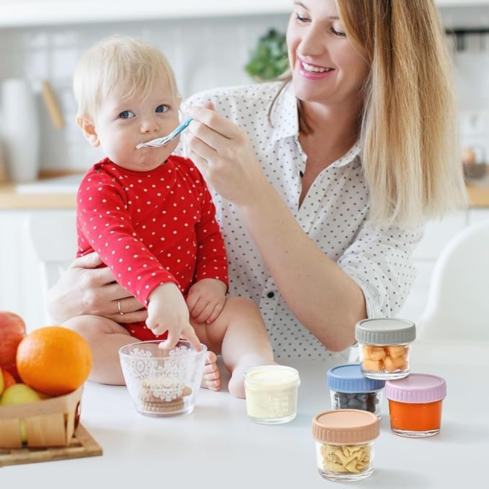 6pcs Mason Jar Glass Baby Food - Baby Food Containers Glass ulasan dan harga