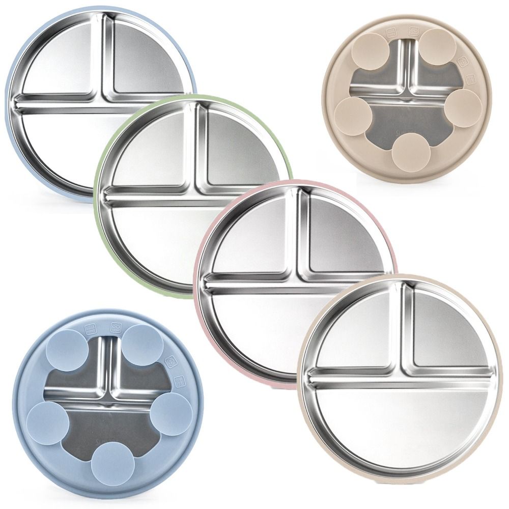 New Non-Slip Stainless Steel K - Plate Suction Toddler ulasan dan harga