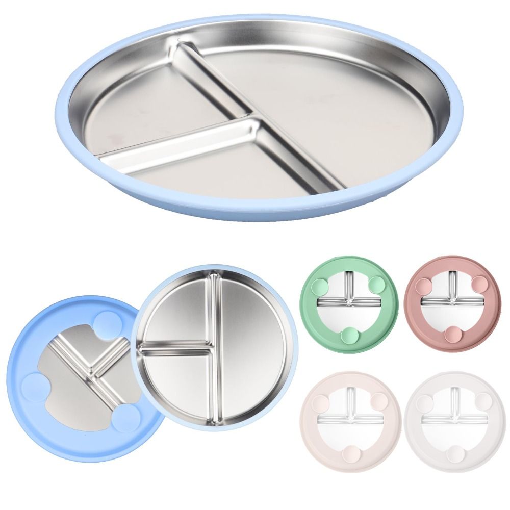 New Stainless Steel Plate with - Plate Suction Toddler ulasan dan harga
