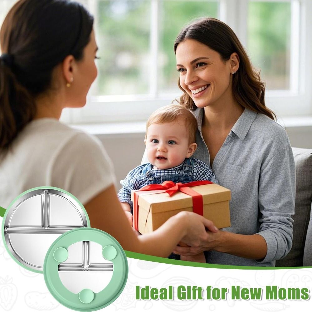New Stainless Steel Plate with - Plate Suction Toddler ulasan dan harga