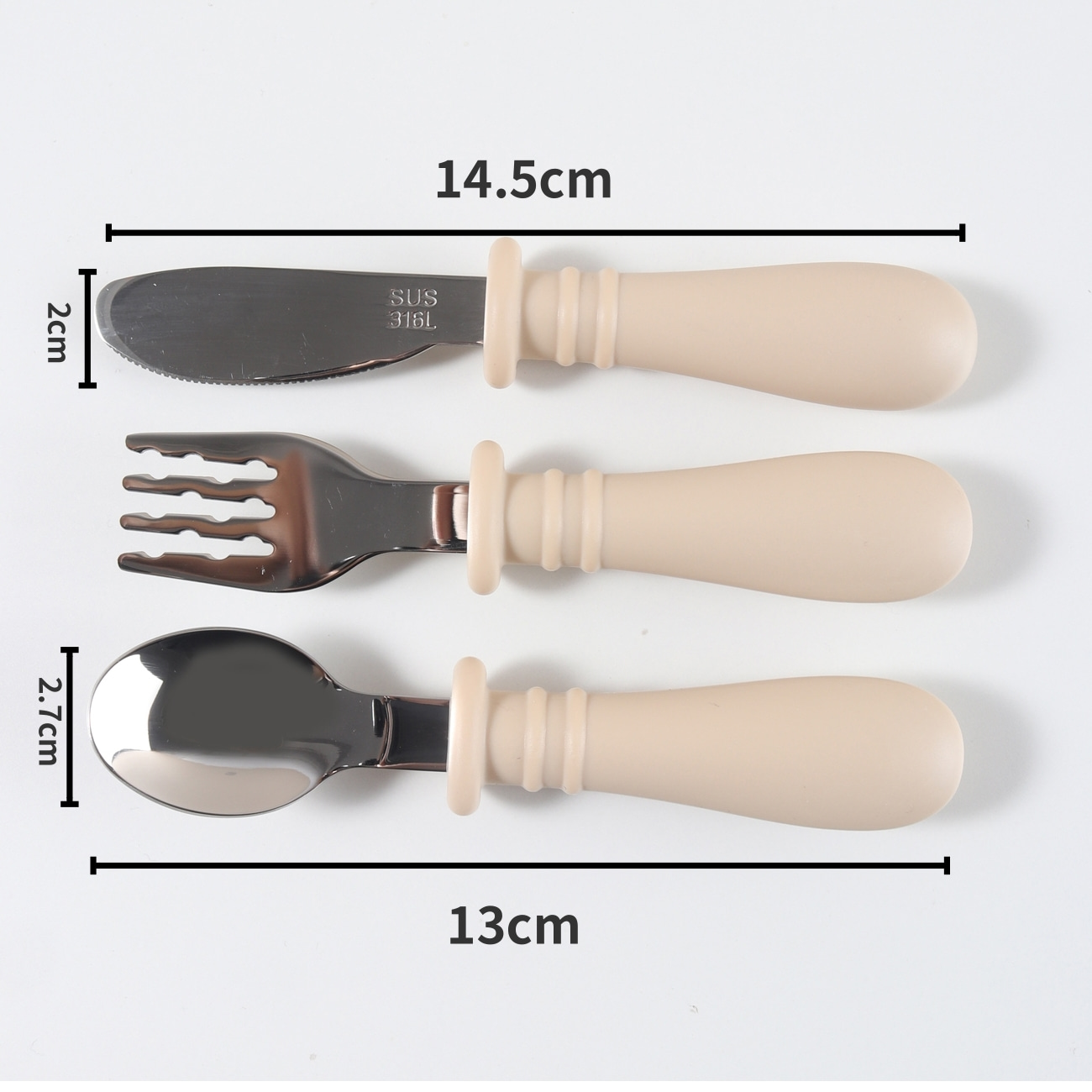 Custom Silicone Spoon & Fork K - Baby Food Knife Set ulasan dan harga