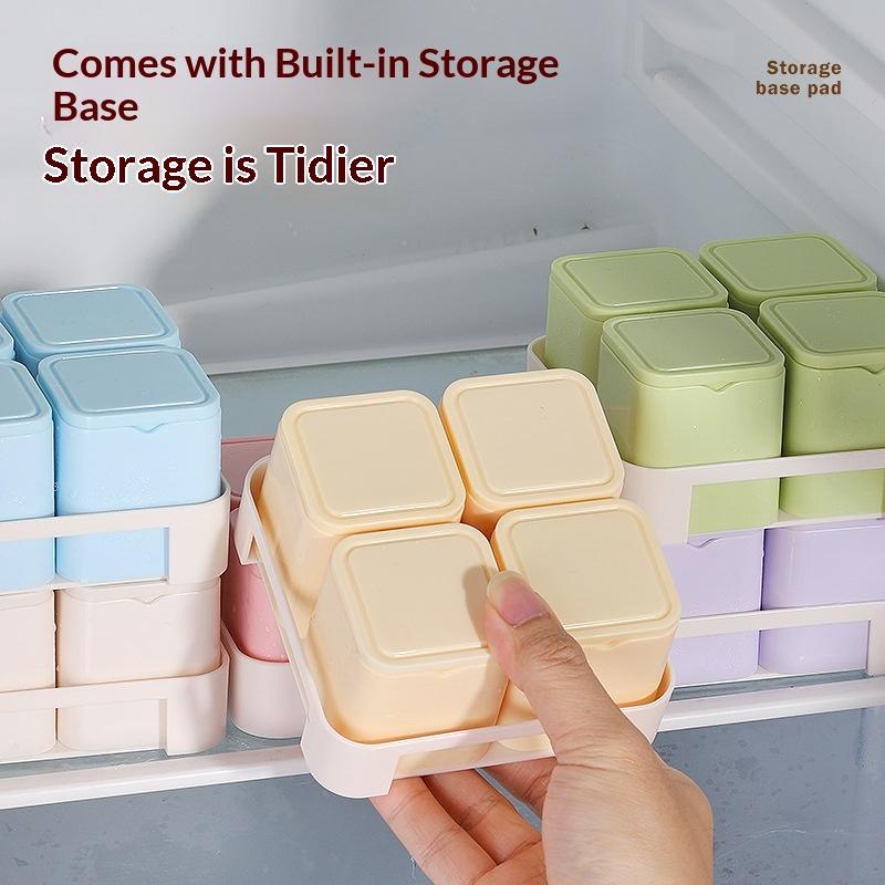 4 Grids Baby Food Storage Cont - Baby Food Glass Jars ulasan dan harga