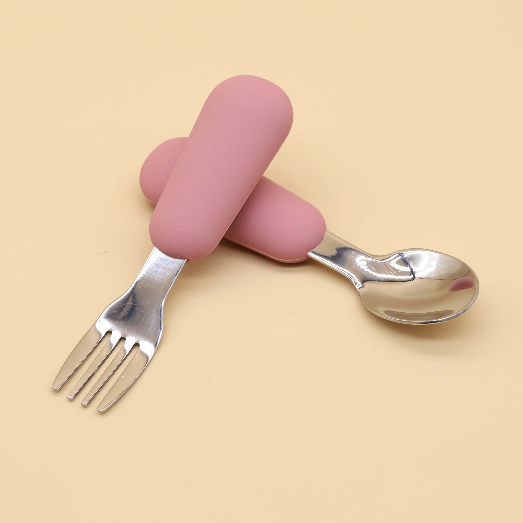 Silicone stainless steel spoon - Baby Food Guide ulasan dan harga