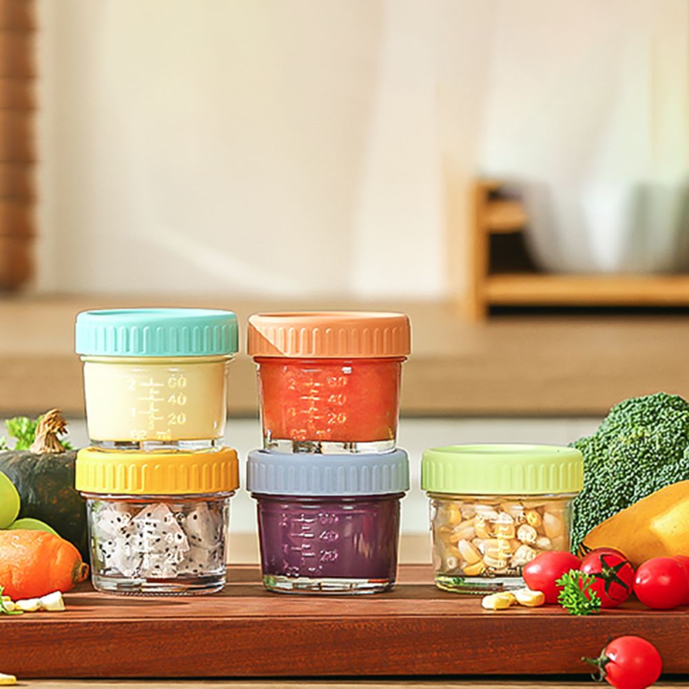 6pcs Mason Jar Glass Baby Food - Baby Food Jar ulasan dan harga