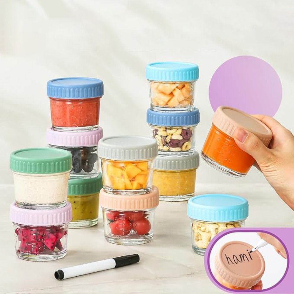 6pcs Mason Jar Glass Baby Food - Baby Food Jar ulasan dan harga