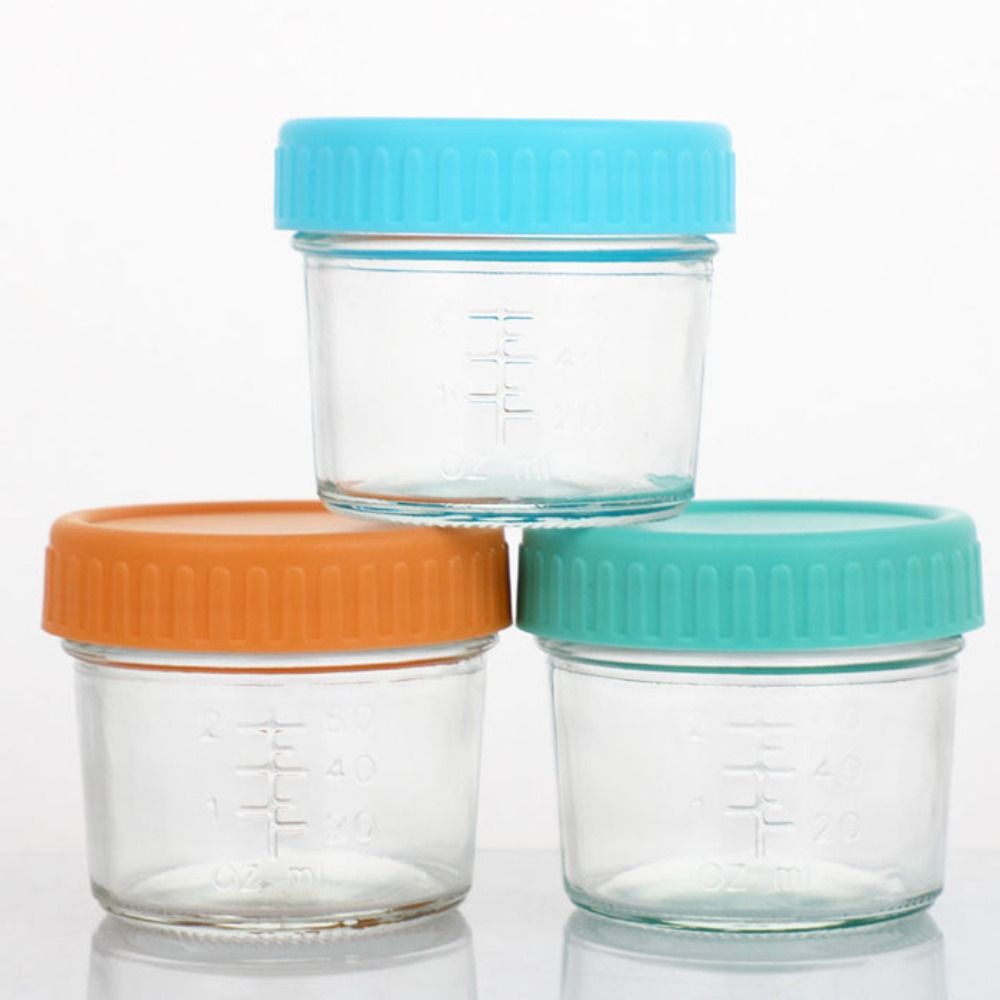 6pcs Multipurpose Glass Baby F - Baby Food Jar ulasan dan harga