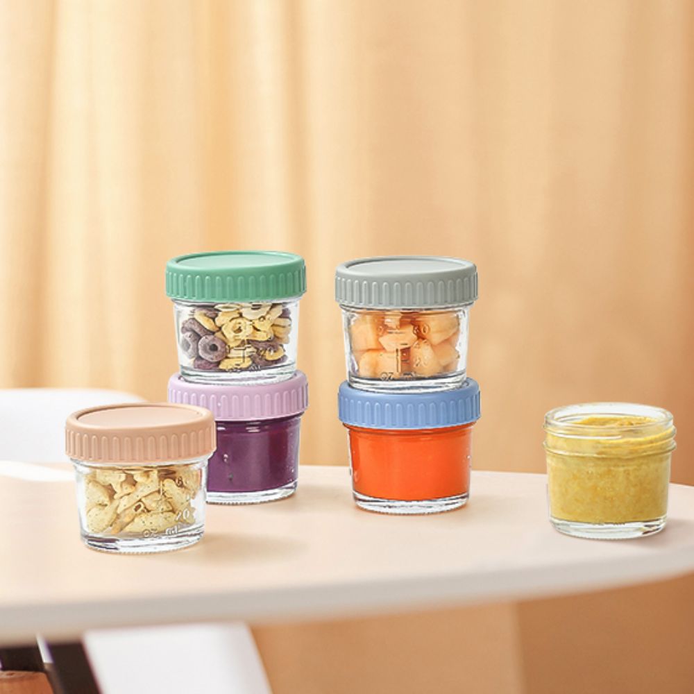 6pcs Glass Baby Food Jar Reusa - Baby Food Jar ulasan dan harga