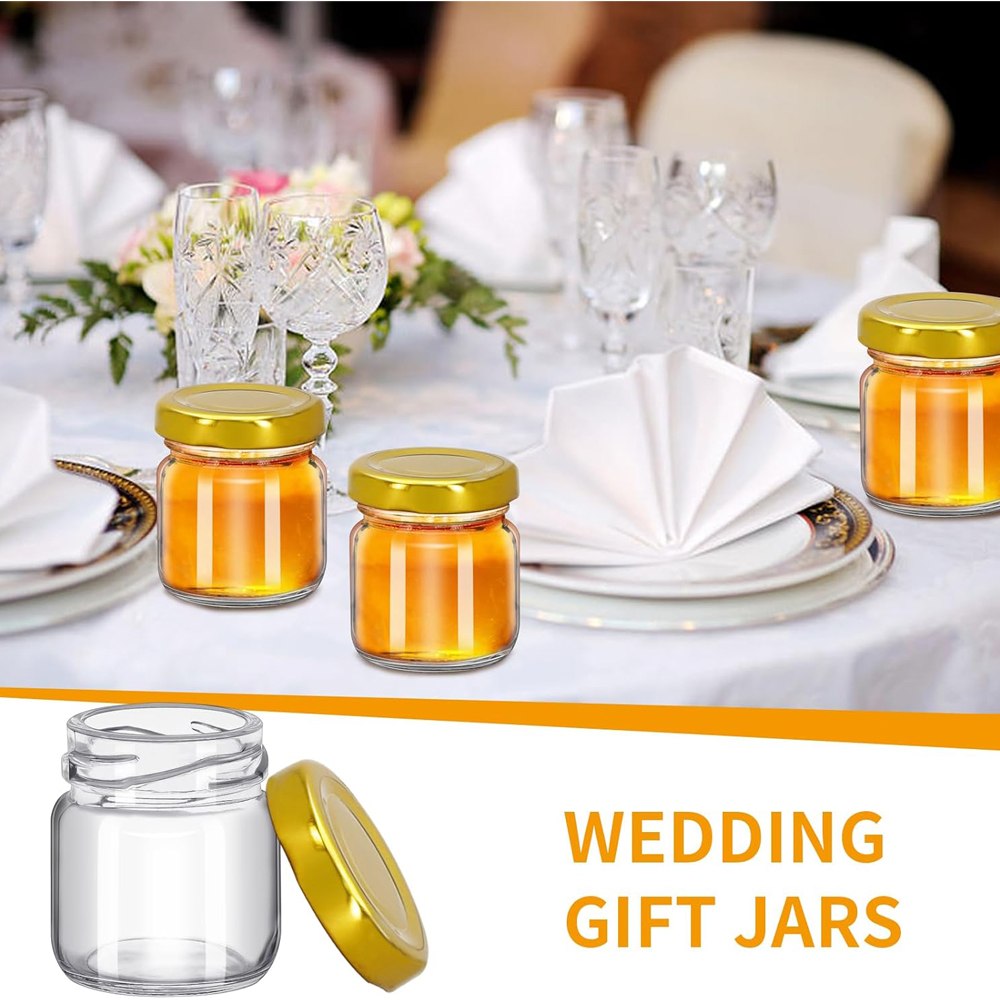1.5 oz Round Mini Clear Honey  - Baby Food Glass Jars ulasan dan harga