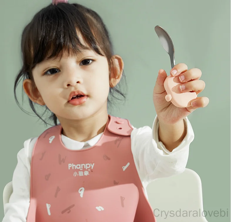 1setElephant Short Fork Spoon  - Baby Food Knife Set ulasan dan harga