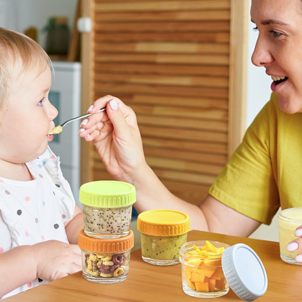6pcs Multipurpose Glass Baby F - Baby Food Glass Jars ulasan dan harga