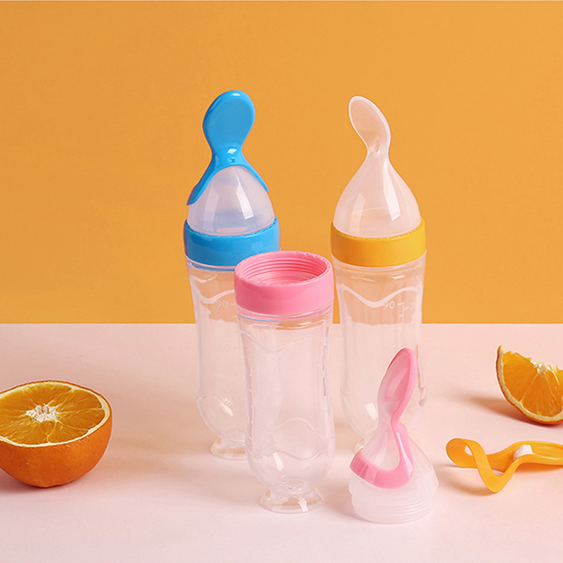 Squeezing Feeding Bottle Silic - Baby Food Jar ulasan dan harga