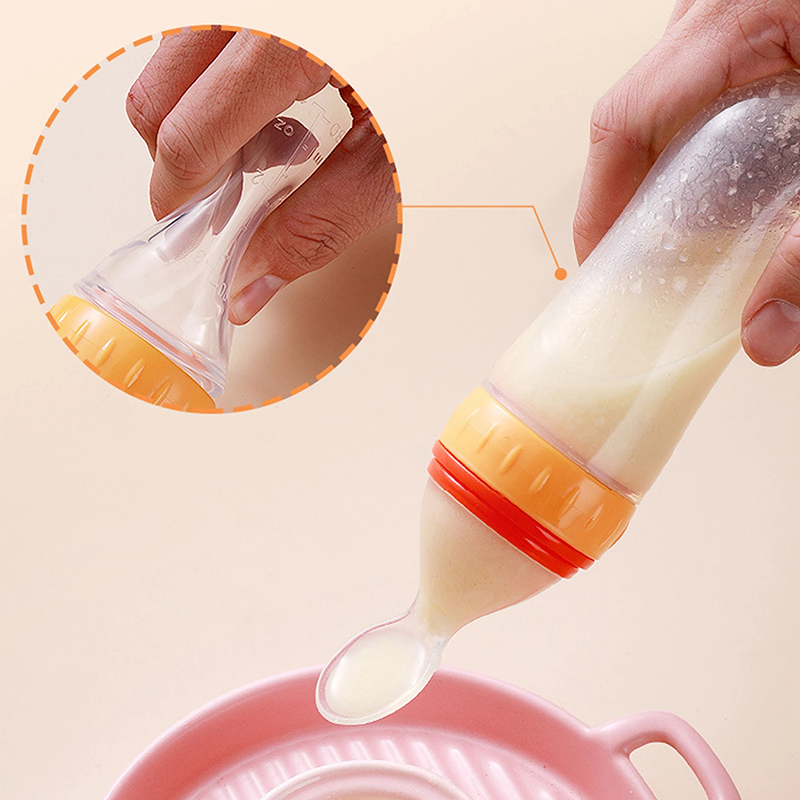 Squeezing Feeding Bottle Silic - Baby Food Jar ulasan dan harga