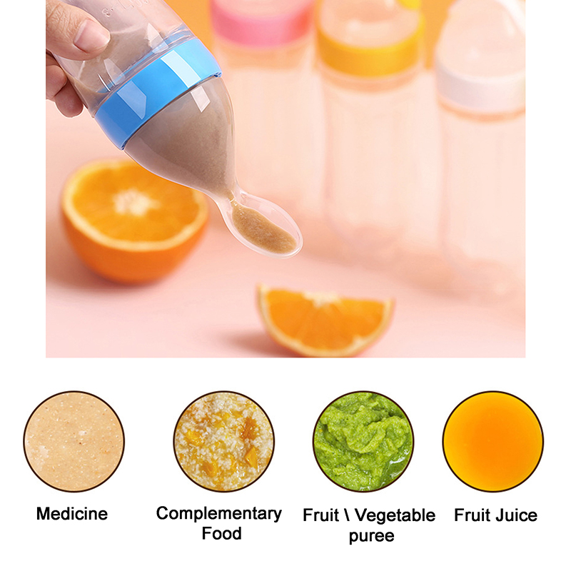 Squeezing Feeding Bottle Silic - Baby Food Jar ulasan dan harga