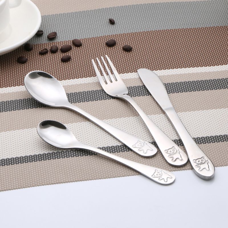 4 Pcs/set Baby Teaspoon Spoon  - Baby Food Knife Set ulasan dan harga
