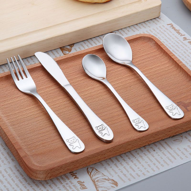 4 Pcs/set Baby Teaspoon Spoon  - Baby Food Knife Set ulasan dan harga