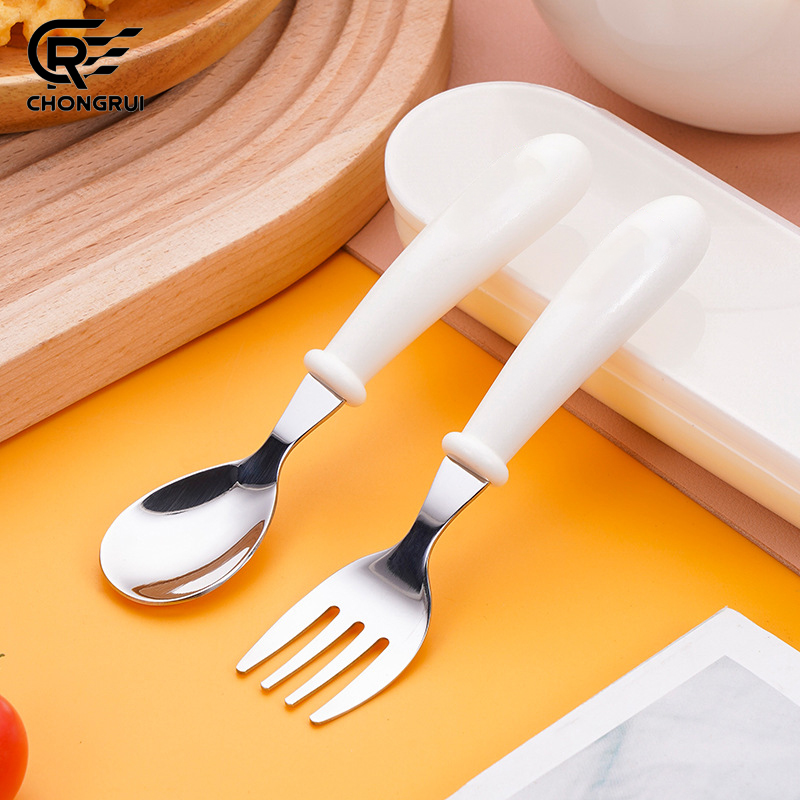 304 Stainless Steel Kids Spoon - Baby Food Knife Set ulasan dan harga