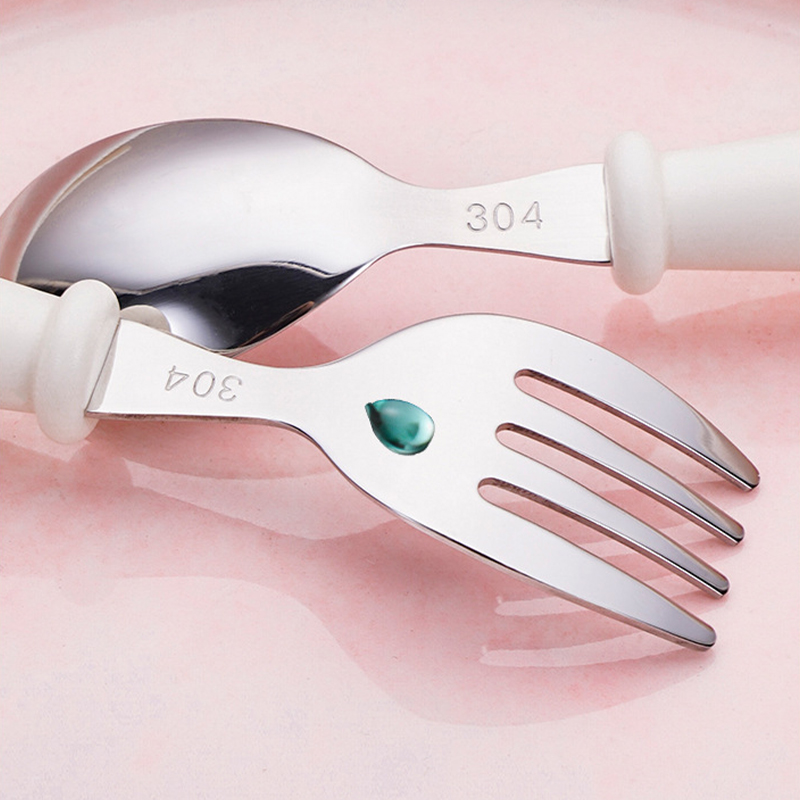 Kids Spoon Fork Set Food Grade - Baby Food Knife Set ulasan dan harga