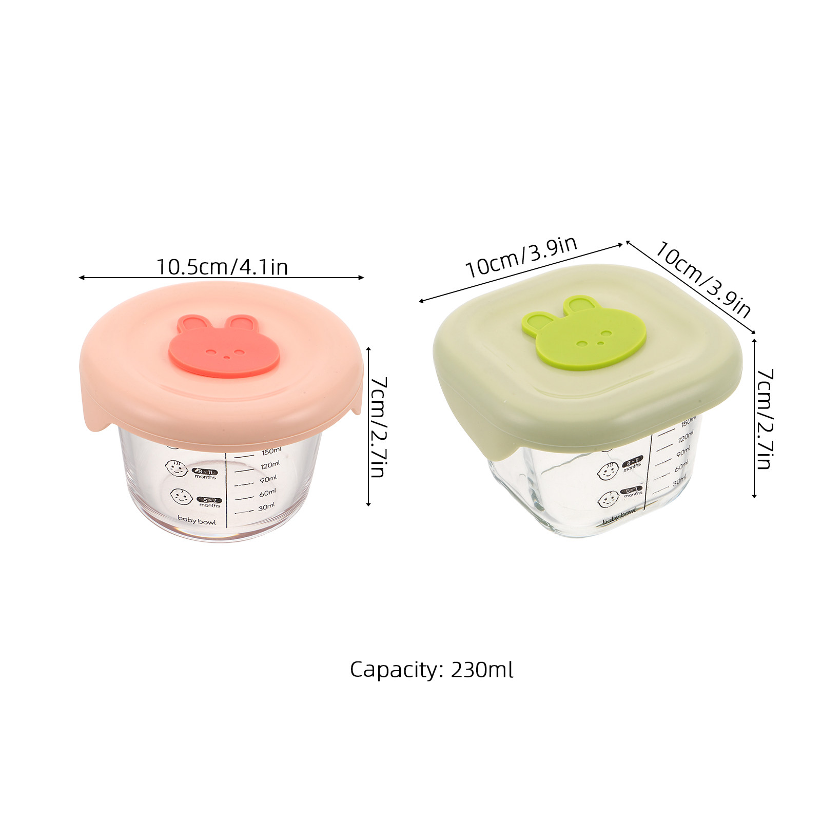 2Pcs Baby Food Storage Contain - Baby Food Containers Glass ulasan dan harga