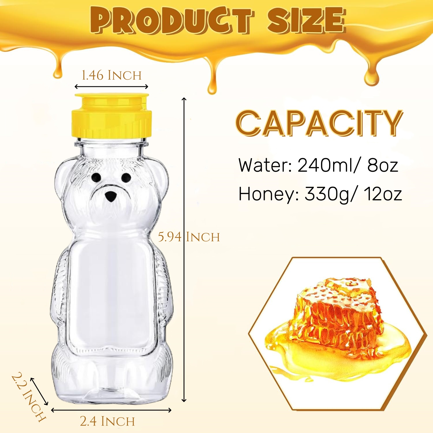 12-36pcs Plastic Bear Honey Ja - Baby Food Jar ulasan dan harga