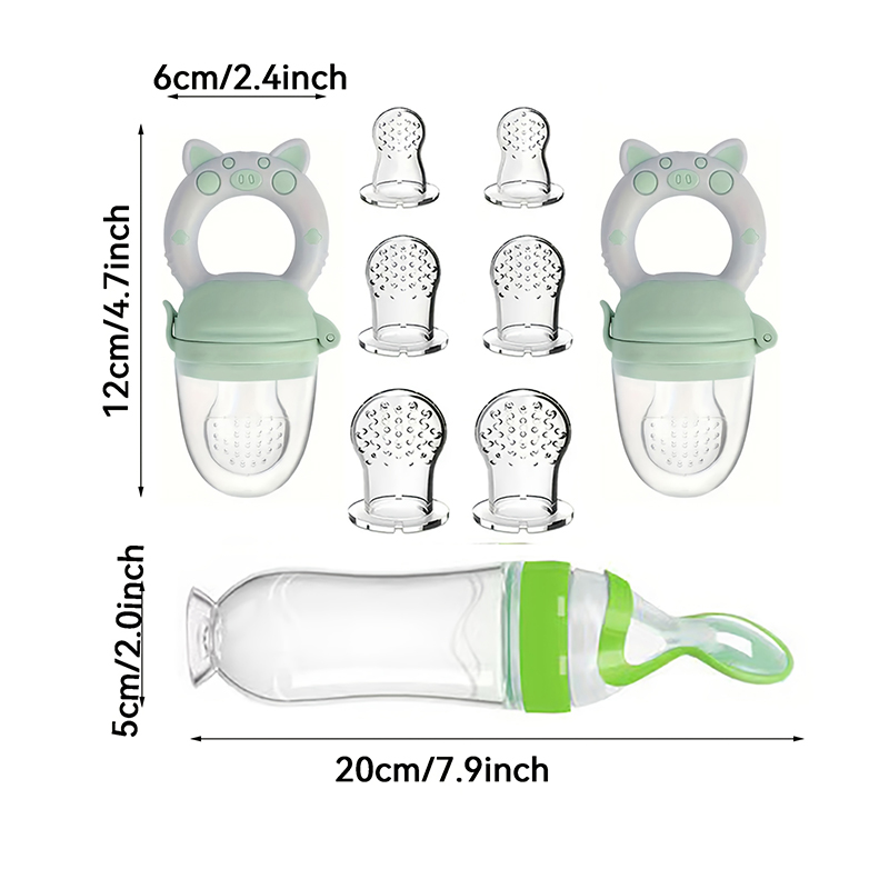 9pcs Feeding Cutlery:1 Silicon - Baby Food Jar ulasan dan harga