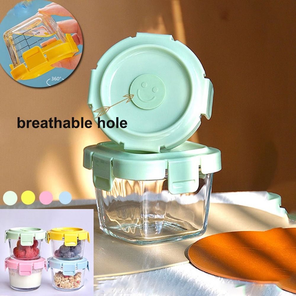 Fashion 170ml Food Storage Box - Baby Food Containers Glass ulasan dan harga