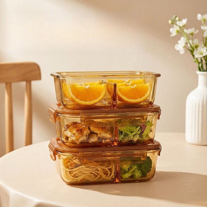 HIGH BOROSILICATE GLASS COMPAR - Baby Food Containers Glass ulasan dan harga